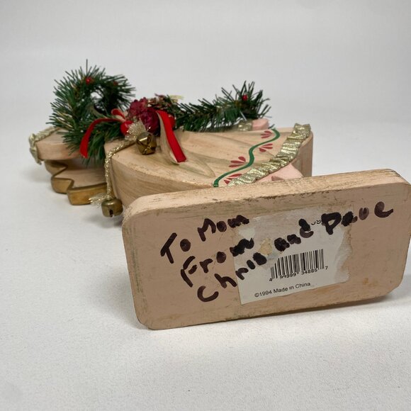 Vintage Wooden Angel Figurine Christmas Décor – 13" –‎ Hand-Painted – RARE - Picture 5 of 7